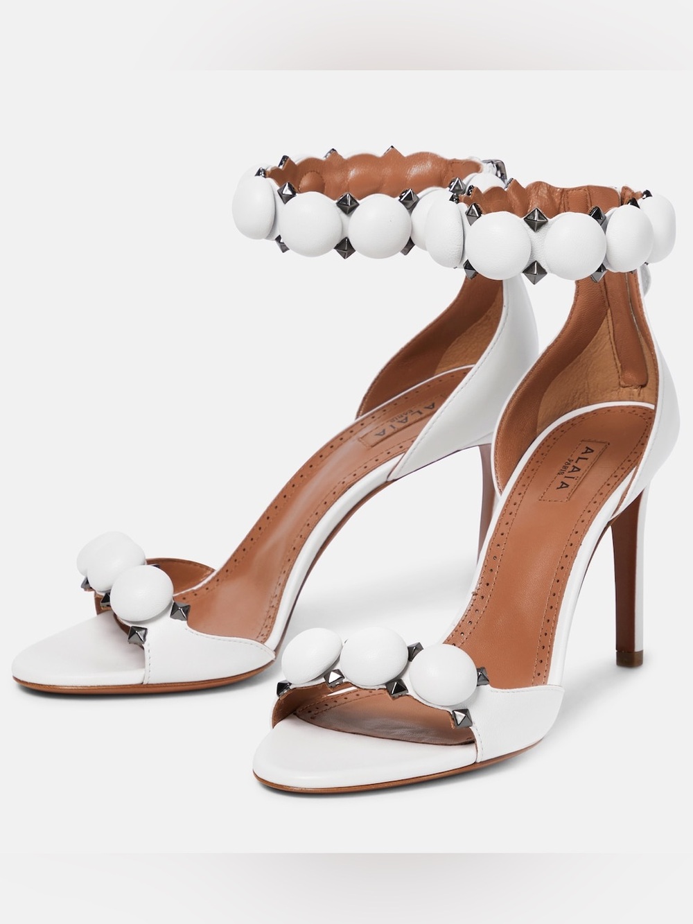 Alaïa La Bombe 90 leather sandals